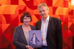 Edith Karl mit Rudolf Pusterhofer, Verleger, Programmdirektor